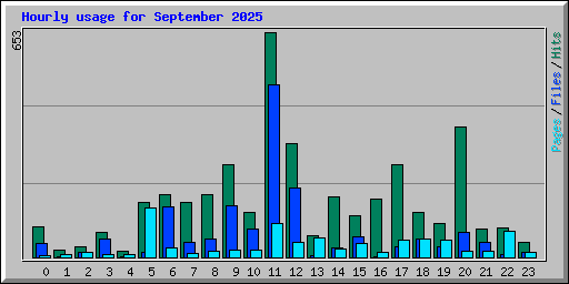 Hourly usage for September 2025