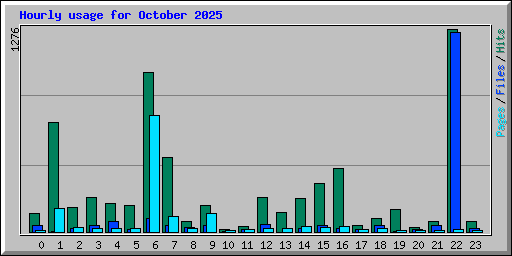 Hourly usage for October 2025